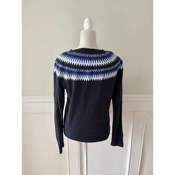 Hobbs London Greta Fair Isle Sweater Blue M - Picture 6 of 7